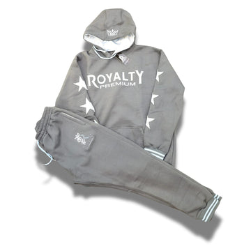 Gray w/ Light Blue Hoodie /Jogger Set