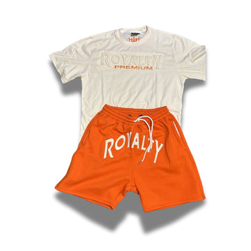 Orange Shorts Set Royalty kids